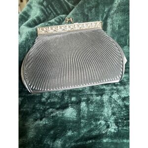 Vintage Preston & York Metallic-Tone Fabric Evening Clutch Purse Old Money
